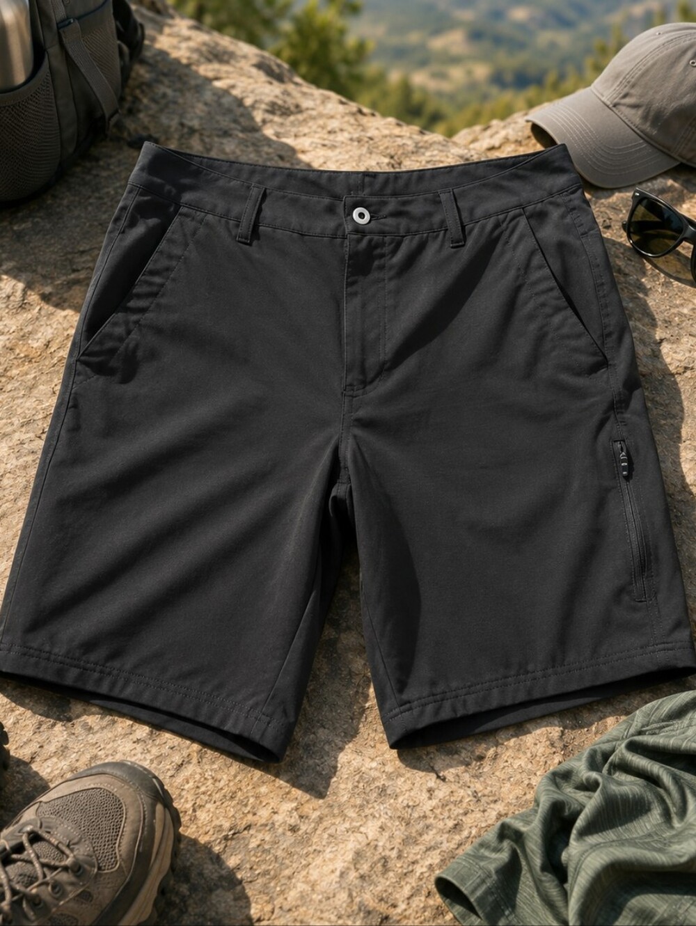 Gerry Men's Stretch Hiking Golf Travel Shorts Black Size 32 Performance